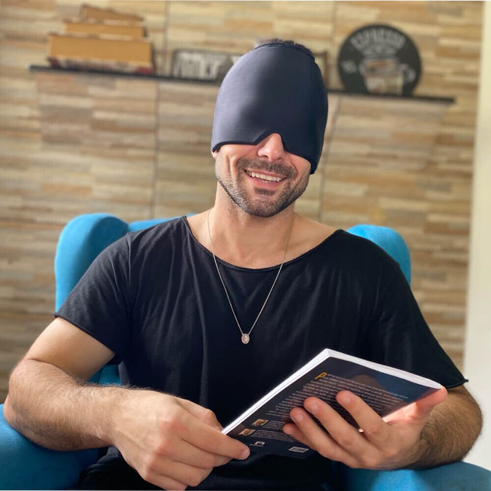 Gorro de gel antimigraña