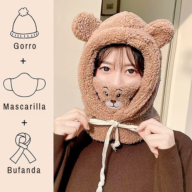 Gorro de Oso 3 en 1 - Unisex